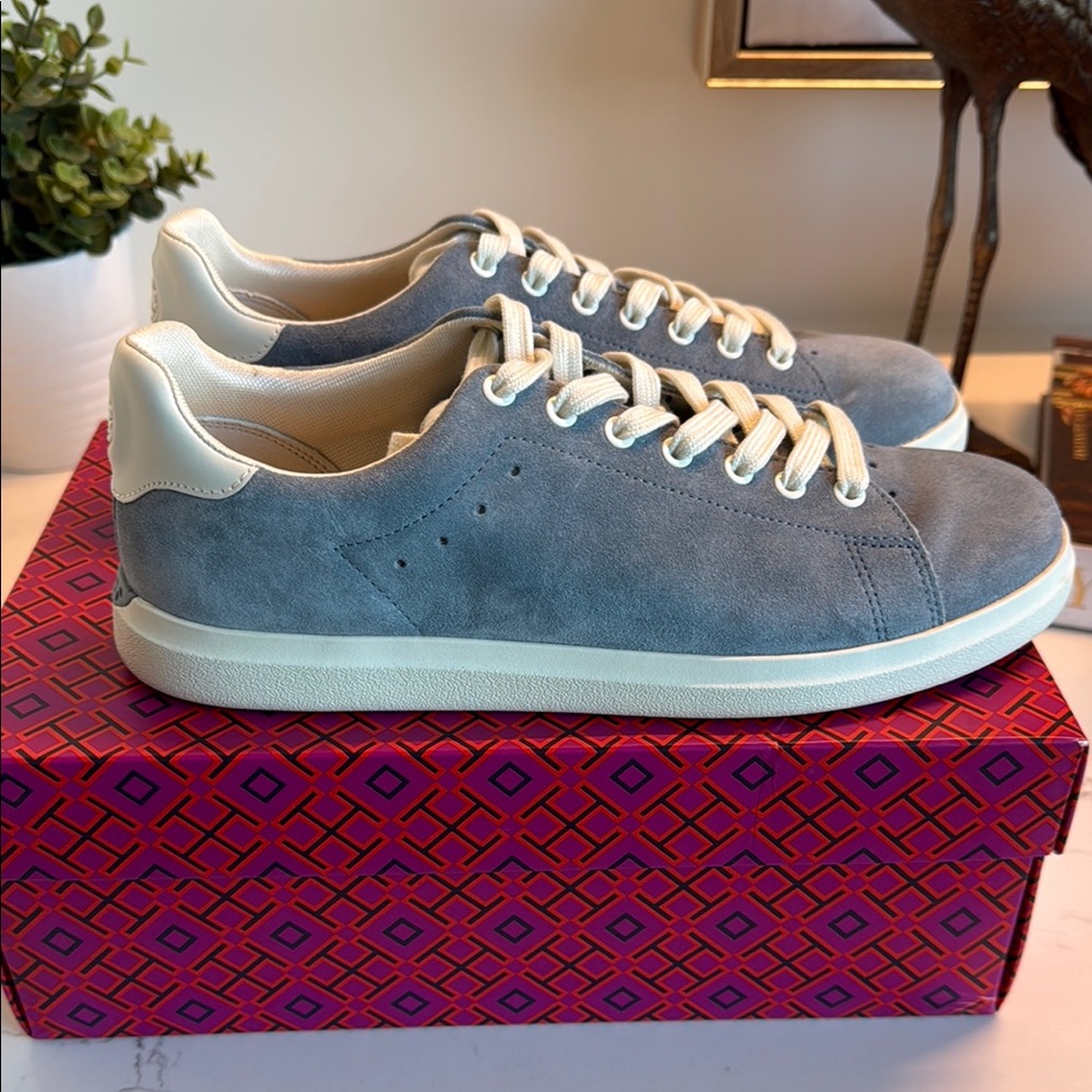 Tory Burch Gray and Cream Sneakers